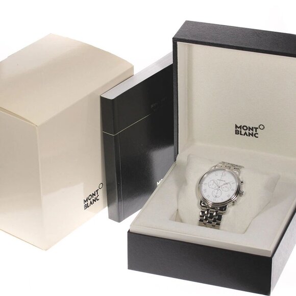 MONTBLANC Tradition Date white Dial Quartz Men's Watch - Picture 2 of 7